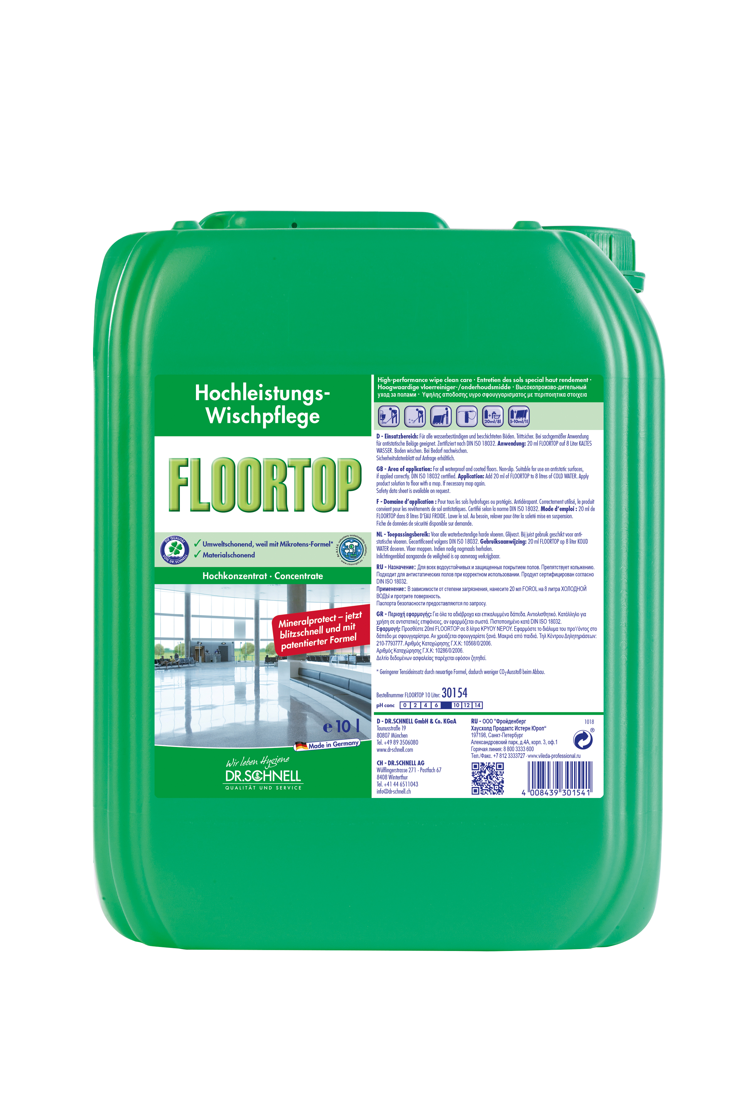 FLOORTOP , 10 ltr Hochleistungs-,wischpflege, Dr. Schnell