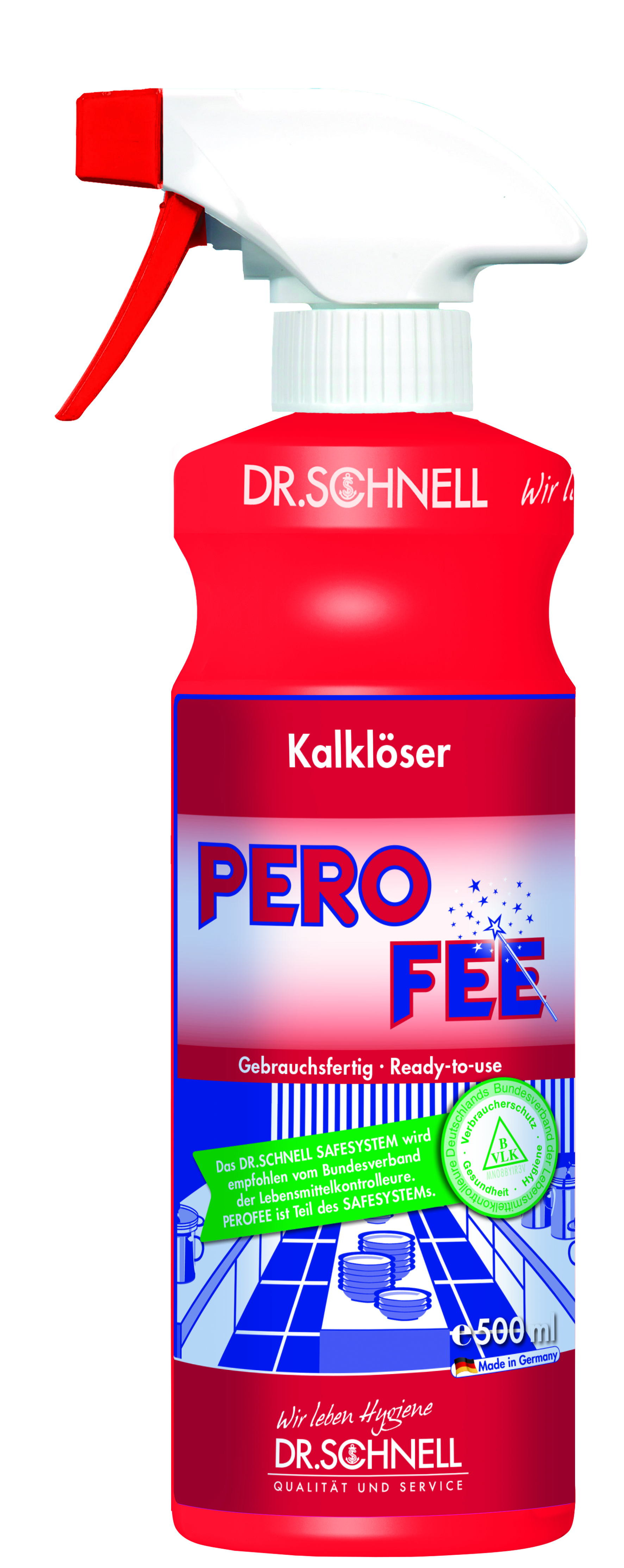 Perofee 500ml Sprühflasche, Kalklöser,Dr. Schnell