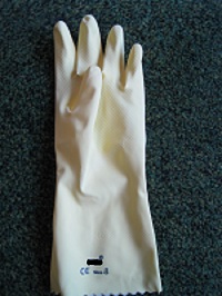 Gummi-Handschuhe groß "L"