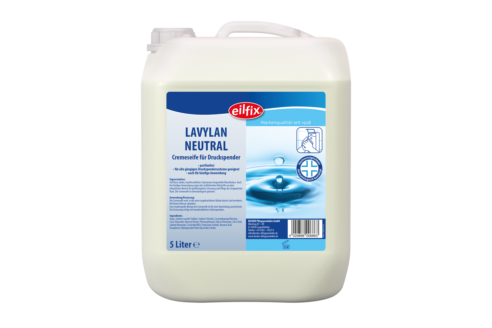 Lavylan 5 Ltr. parfümfreie Seife,weiß