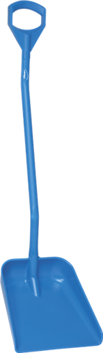 Vikan Schaufel blau - langer Stiel, großes,Schaufelblatt