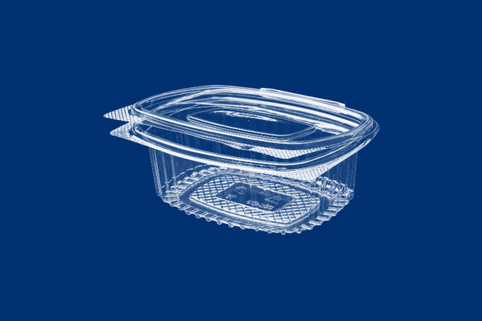 Klappschale glasklar 375 ccm,15x50 = 750Stk./Krt.